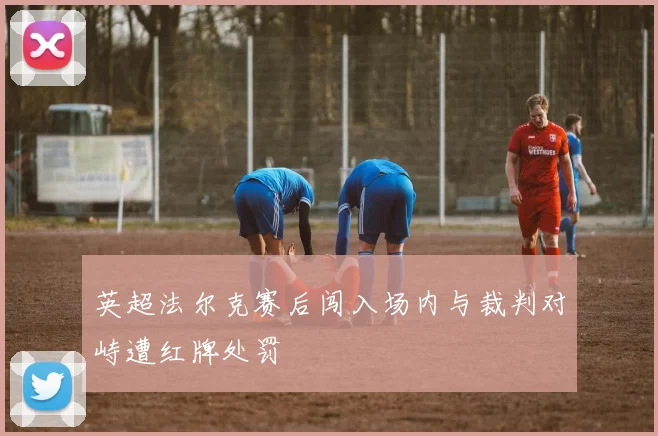 英超法尔克赛后闯入场内与裁判对峙遭红牌处罚
